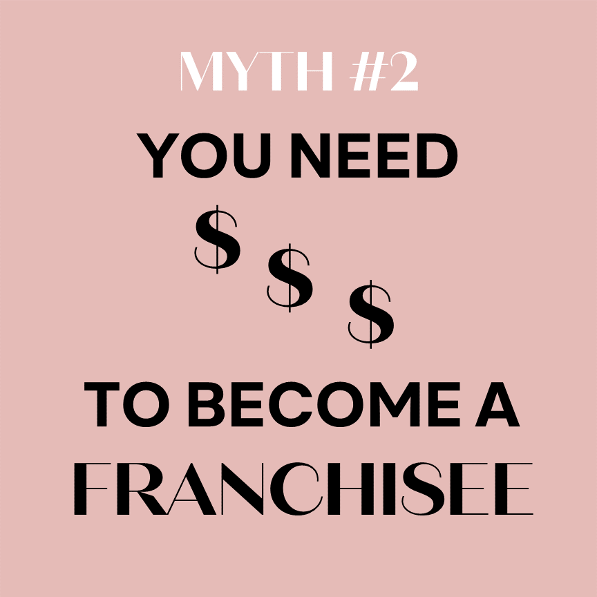 Myth #2 – You need $$$ to become a Franchisee
